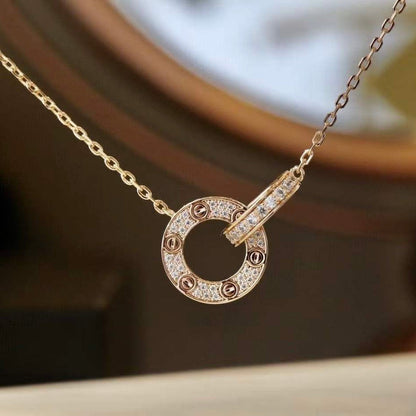 [Renovia Jewelry]LOVE  FULL DIAMOND PENDANT NECKLACE