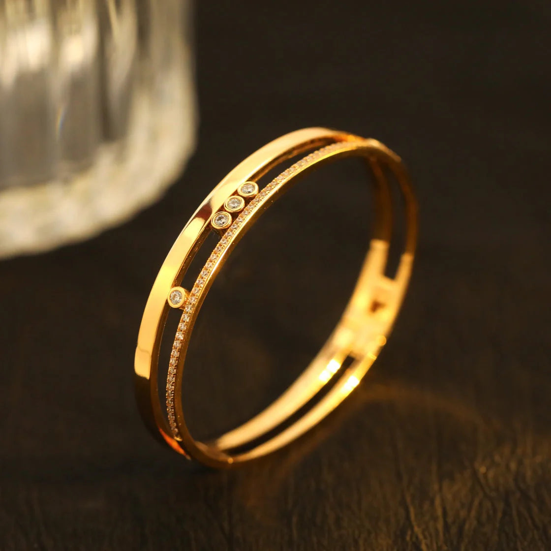 [Renovia Jewelry]Move Romane Diamond Bangle Bracelet