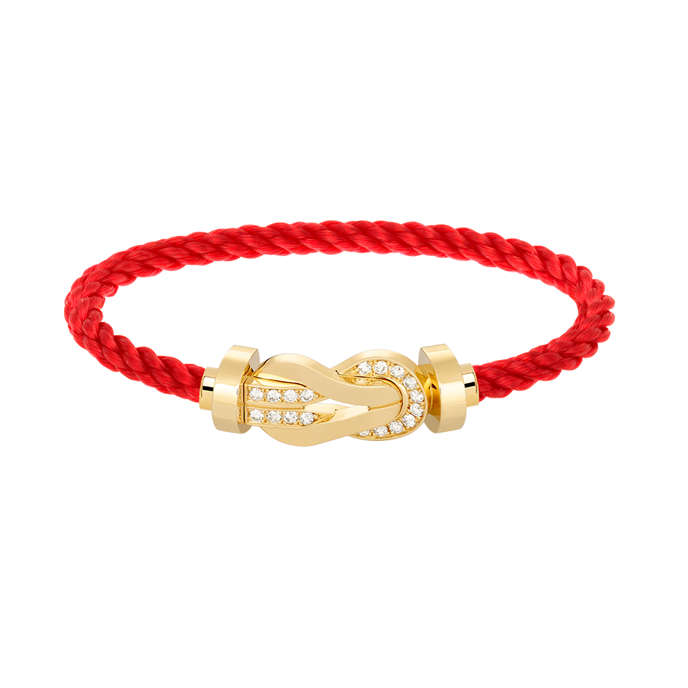 [Renovia Jewelry]CHANCE LARGE 8 FIGURE BUCKLE HALF DIAMOND BRACELET GOLD
