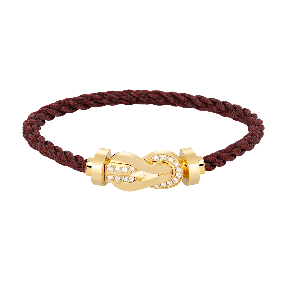 [Renovia Jewelry]CHANCE LARGE 8 FIGURE BUCKLE HALF DIAMOND BRACELET GOLD
