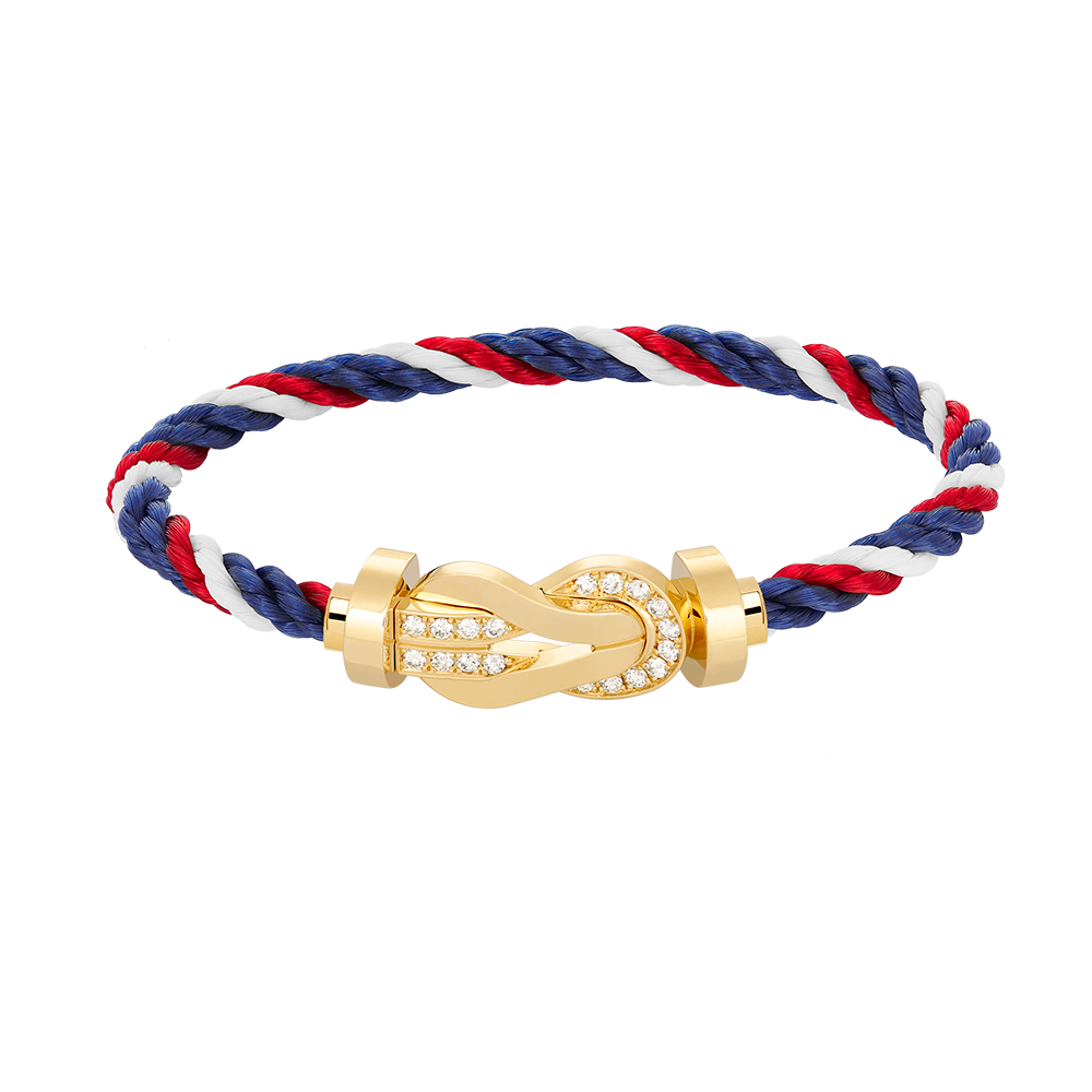 [Renovia Jewelry]CHANCE LARGE 8 FIGURE BUCKLE HALF DIAMOND BRACELET GOLD