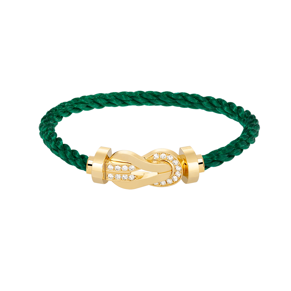[Renovia Jewelry]CHANCE LARGE 8 FIGURE BUCKLE HALF DIAMOND BRACELET GOLD