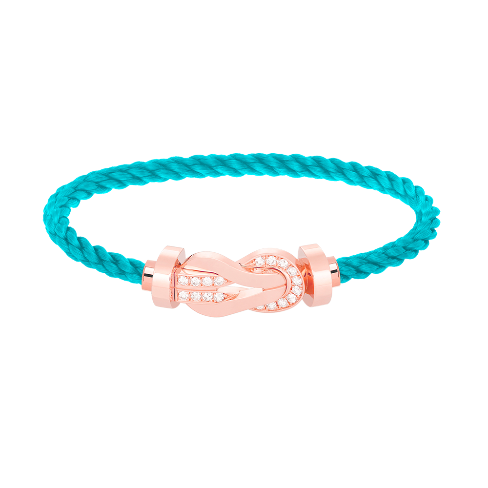 [Renovia Jewelry]CHANCE LARGE 8 FIGURE BUCKLE HALF DIAMOND BRACELET ROSE GOLD