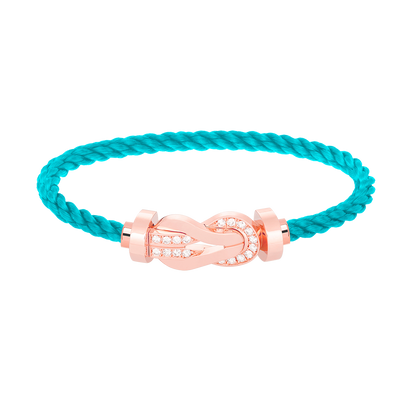 [Renovia Jewelry]CHANCE LARGE 8 FIGURE BUCKLE HALF DIAMOND BRACELET ROSE GOLD