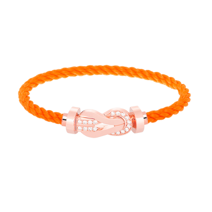 [Renovia Jewelry]CHANCE LARGE 8 FIGURE BUCKLE HALF DIAMOND BRACELET ROSE GOLD