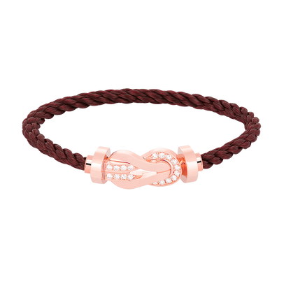 [Renovia Jewelry]CHANCE LARGE 8 FIGURE BUCKLE HALF DIAMOND BRACELET ROSE GOLD