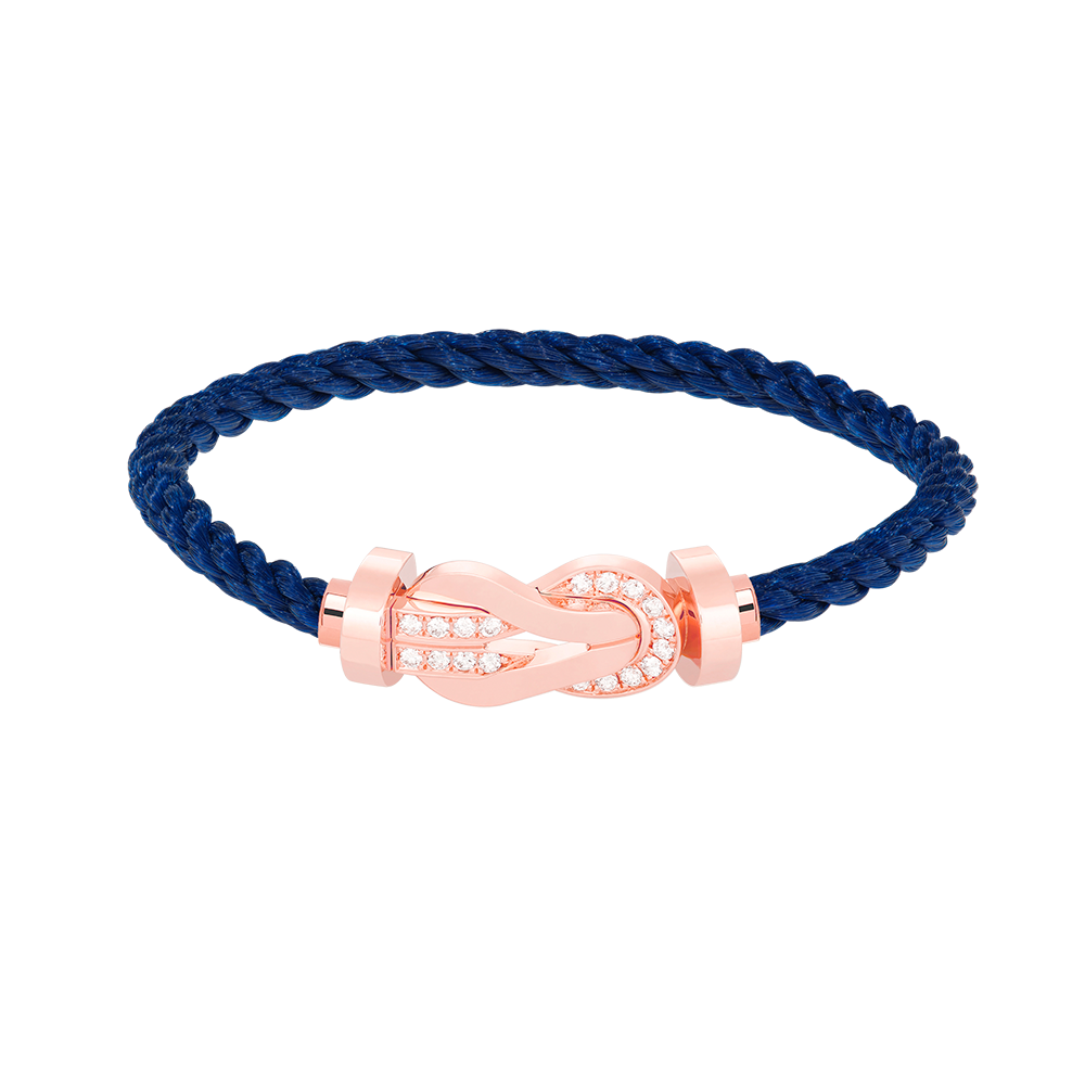 [Renovia Jewelry]CHANCE LARGE 8 FIGURE BUCKLE HALF DIAMOND BRACELET ROSE GOLD