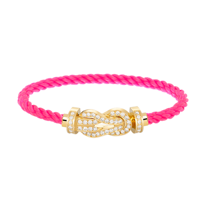 [Renovia Jewelry]CHANCE LARGE 8 FIGURE BUCKLE FULLDIAMOND BRACELET GOLD
