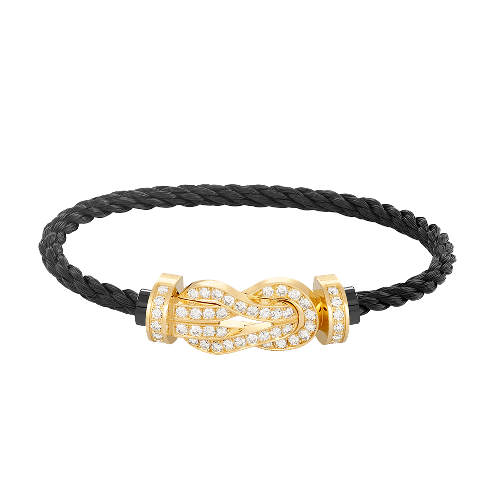 [Renovia Jewelry]CHANCE LARGE 8 FIGURE BUCKLE FULLDIAMOND BRACELET GOLD