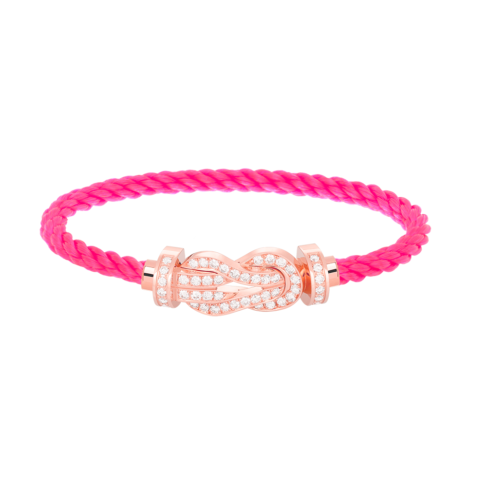 [Renovia Jewelry]CHANCE LARGE 8 FIGURE BUCKLE FULL DIAMOND BRACELET ROSE GOLD