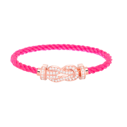 [Renovia Jewelry]CHANCE LARGE 8 FIGURE BUCKLE FULL DIAMOND BRACELET ROSE GOLD