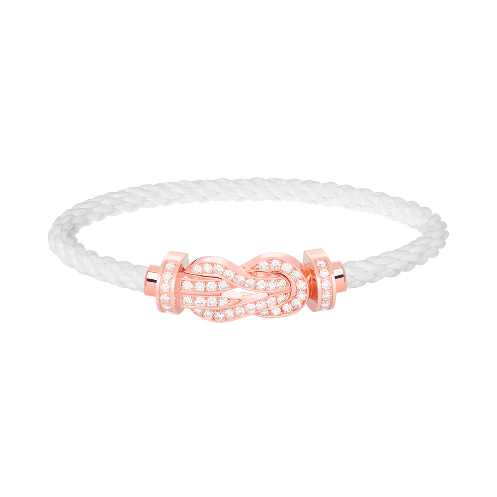 [Renovia Jewelry]CHANCE LARGE 8 FIGURE BUCKLE FULL DIAMOND BRACELET ROSE GOLD