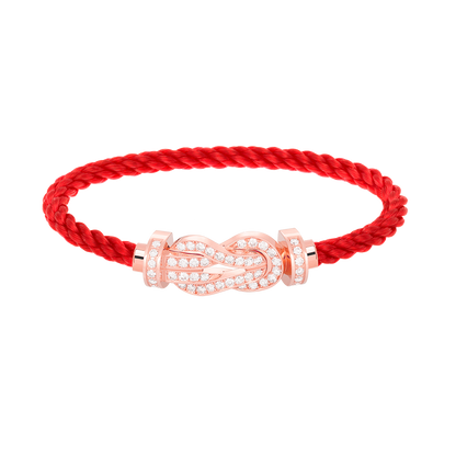 [Renovia Jewelry]CHANCE LARGE 8 FIGURE BUCKLE FULL DIAMOND BRACELET ROSE GOLD