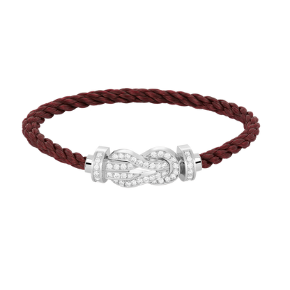 [Renovia Jewelry]CHANCE LARGE 8 FIGURE BUCKLE FULL DIAMOND BRACELET SILVER