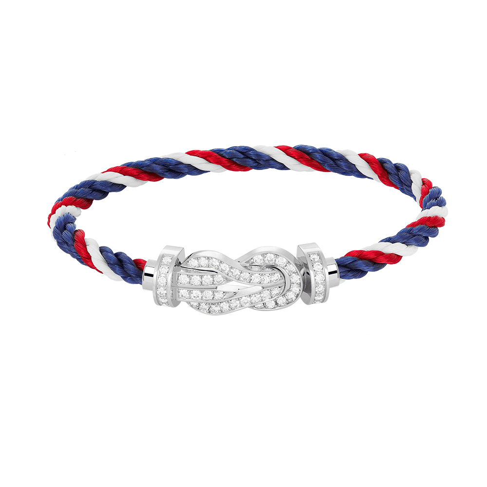 [Renovia Jewelry]CHANCE LARGE 8 FIGURE BUCKLE FULL DIAMOND BRACELET SILVER