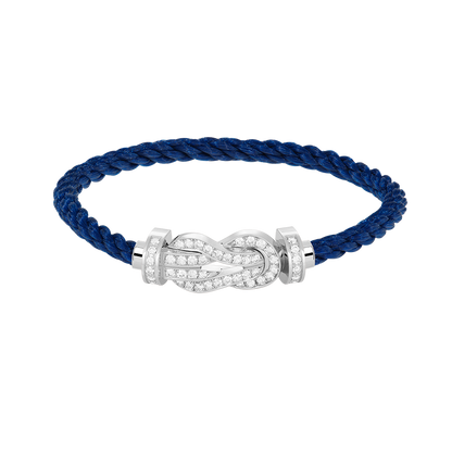 [Renovia Jewelry]CHANCE LARGE 8 FIGURE BUCKLE FULL DIAMOND BRACELET SILVER