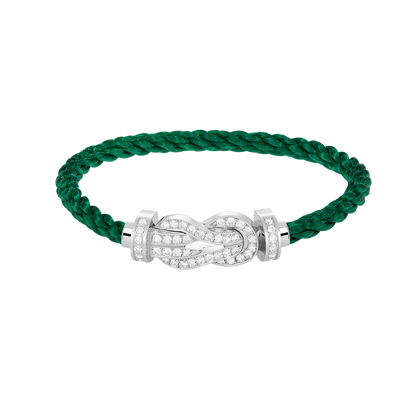 [Renovia Jewelry]CHANCE LARGE 8 FIGURE BUCKLE FULL DIAMOND BRACELET SILVER