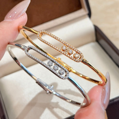 [Renovia Jewelry]Move Pavé Diamond Bangle Bracelet M