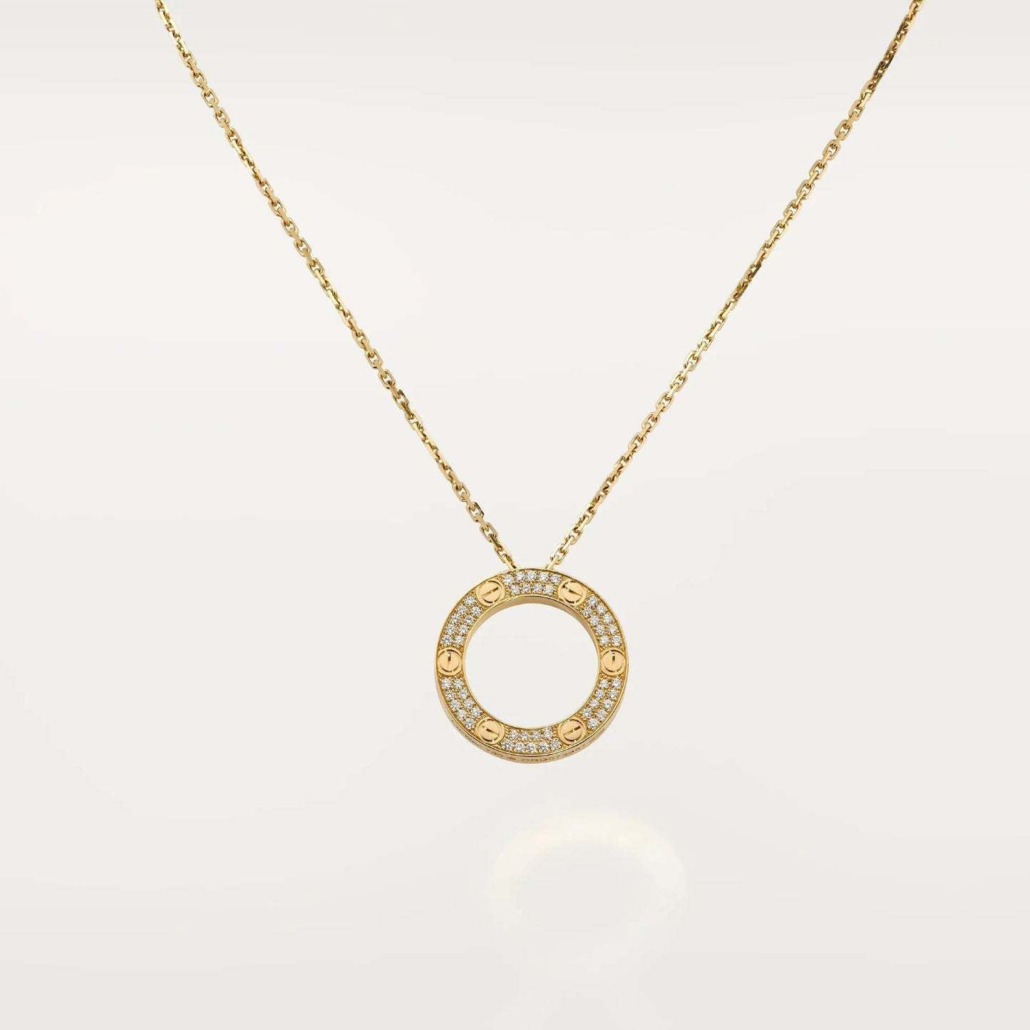 [Renovia Jewelry]LOVE NECKLACE 16MM  FULL DIAMOND