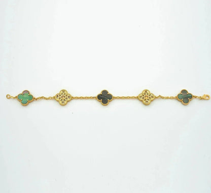 [Renovia Jewelry] CLOVER 5 MOTIF GRAY MOP BRACELET COLLECTION