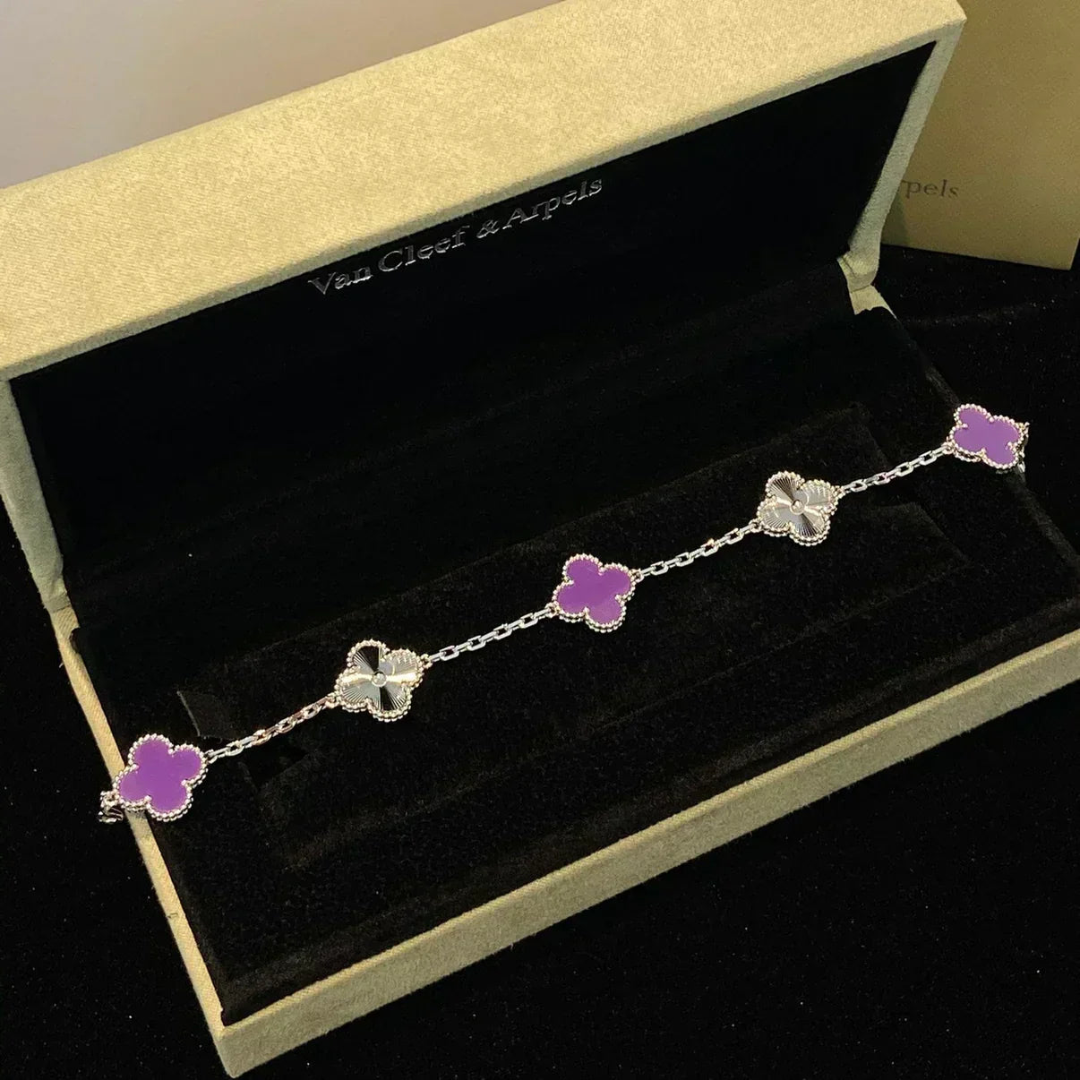 [Renovia Jewelry] CLOVER 5 MOTIF VIOLET BRACELET COLLECTION