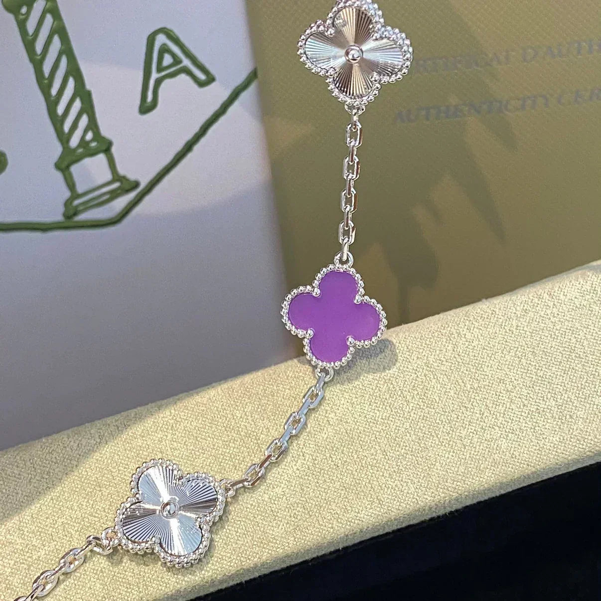 [Renovia Jewelry] CLOVER 5 MOTIF VIOLET BRACELET COLLECTION
