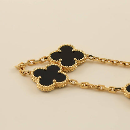 [Renovia Jewelry] CLOVER 5 MOTIF ONYXS BRACELET COLLECTION