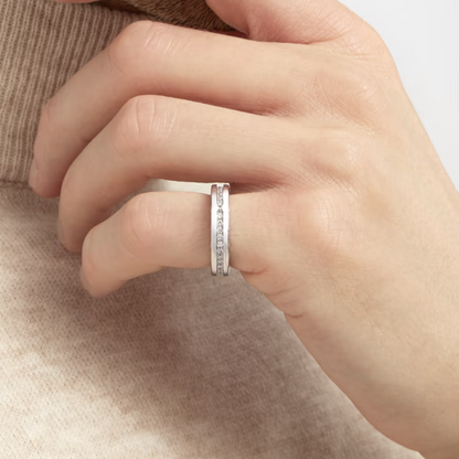 [Renovia Jewelry]ZERO 1 ONE-BAND PAVED DIAMONDS ON THE SPIRAL RING