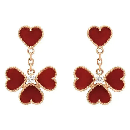 [Renovia Jewelry]SWEET CLOVER CARNELIAN EARRINGS