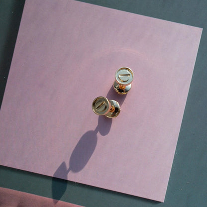 [Renovia Jewelry]LOVE EARRINGS PINK GOLD 10MM