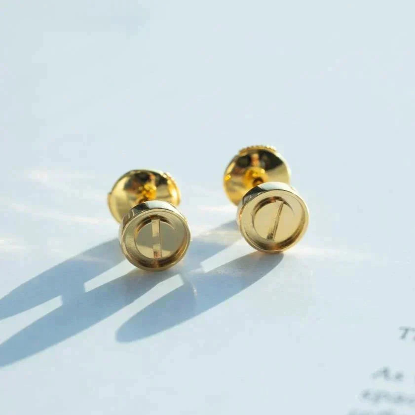 [Renovia Jewelry]LOVE EARRINGS GOLD 10MM
