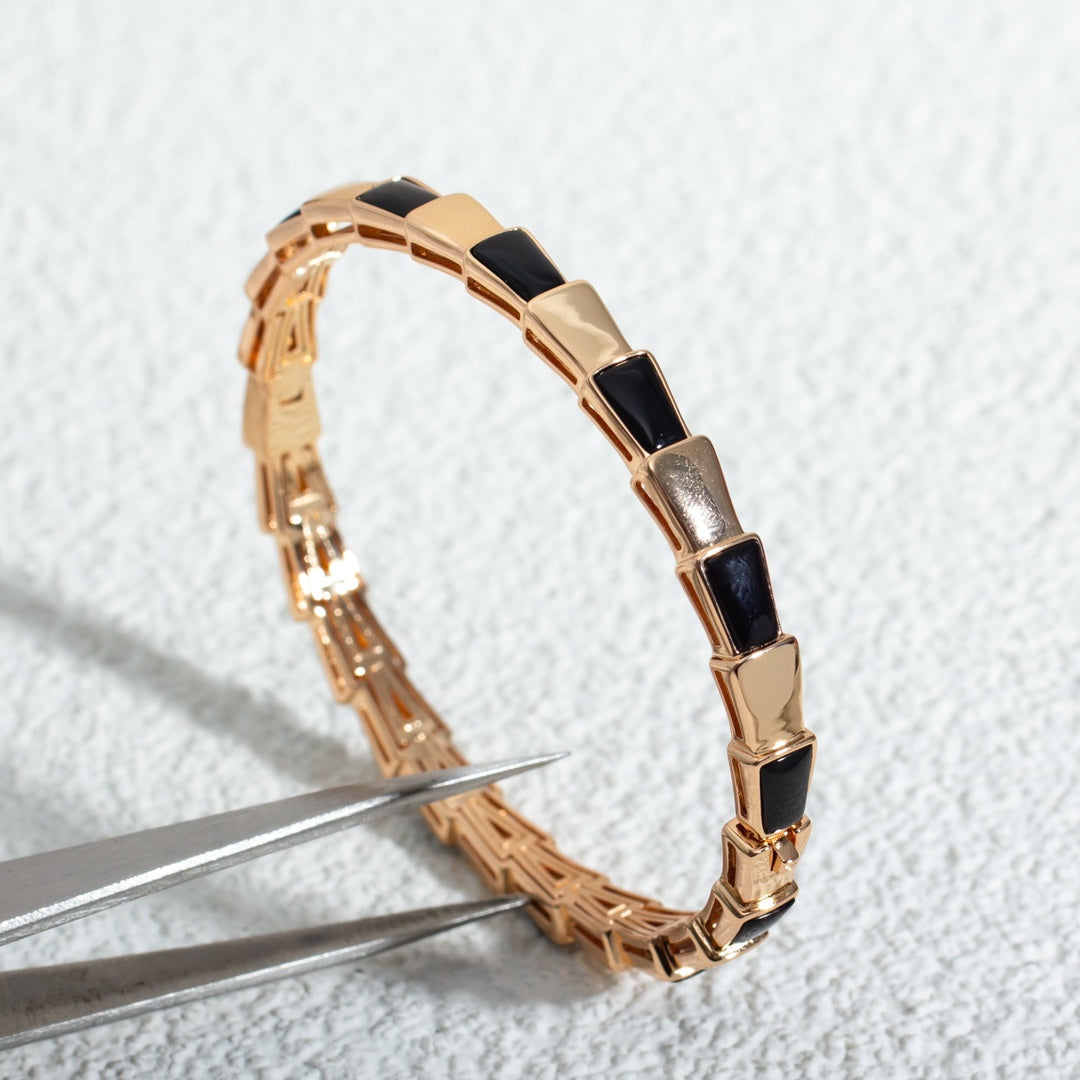 [Renovia Jewelry]SERPENTI BRACELET PINK GOLD ONYX