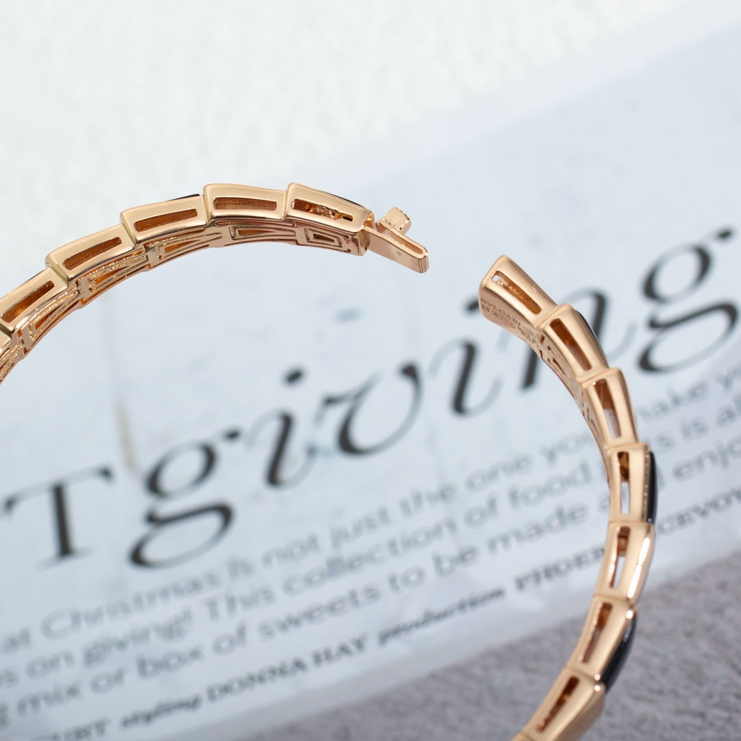 [Renovia Jewelry]SERPENTI BRACELET PINK GOLD ONYX