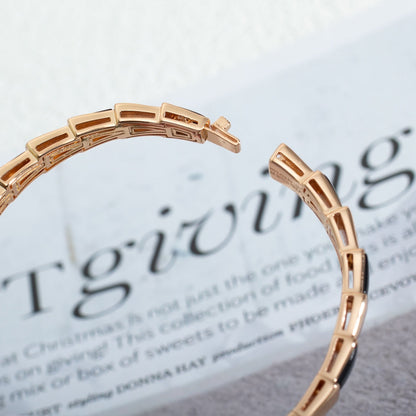 [Renovia Jewelry]SERPENTI BRACELET PINK GOLD ONYX