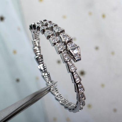 [Renovia Jewelry]SERPENTI BRACELET 6MM SILVER DIAMOND