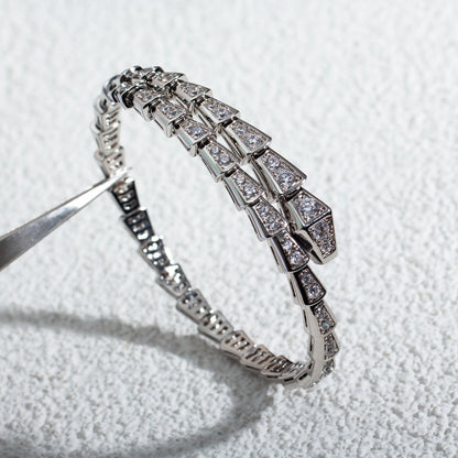 [Renovia Jewelry]SERPENTI BRACELET 6MM SILVER DIAMOND