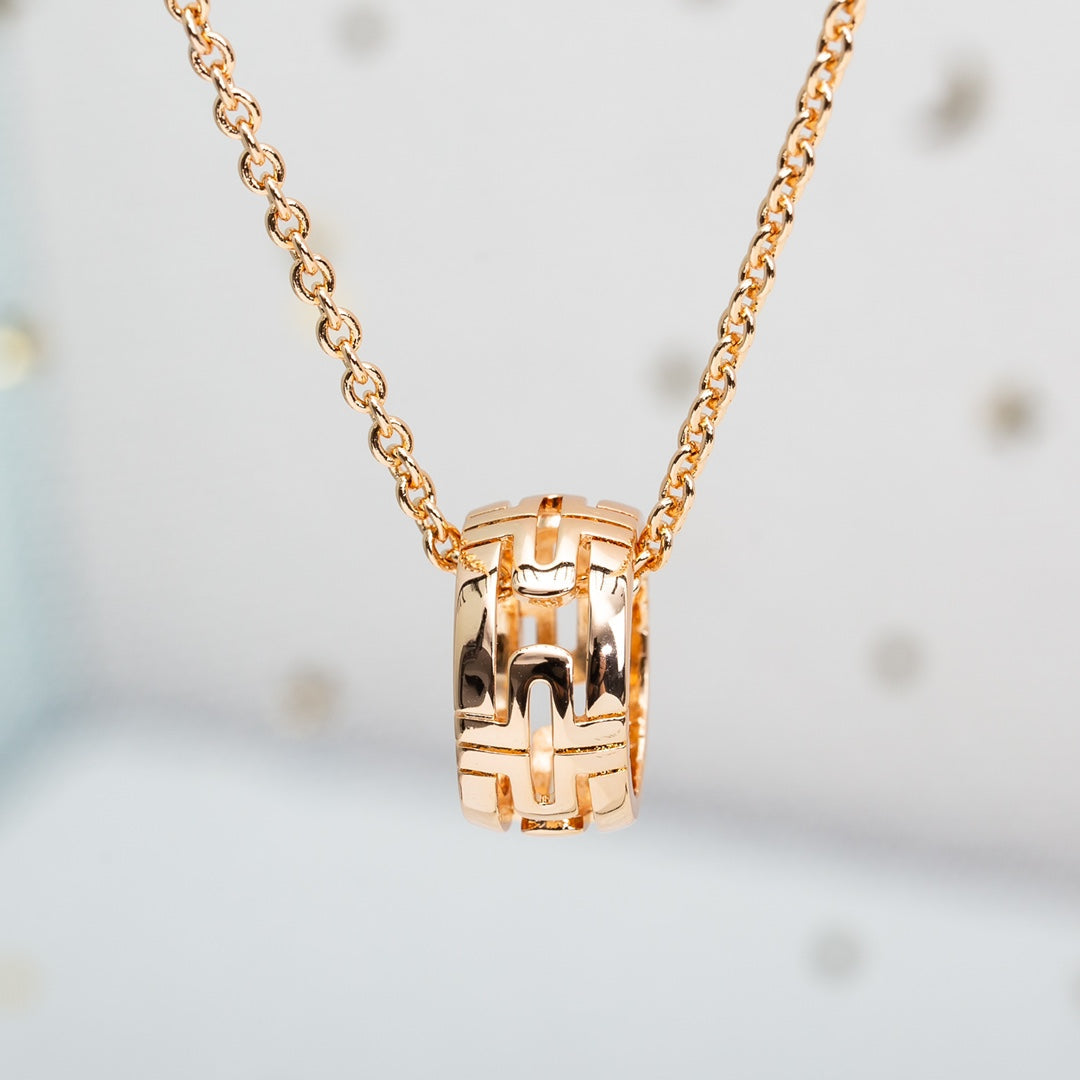 [Renovia Jewelry]PARENTESI NECKLACE PINK GOLD