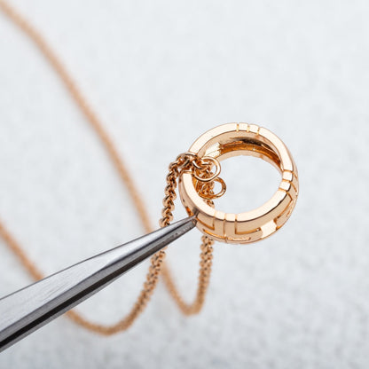 [Renovia Jewelry]PARENTESI NECKLACE PINK GOLD