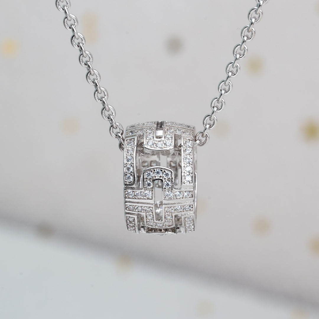 [Renovia Jewelry]PARENTESI NECKLACE SILVER DIAMOND