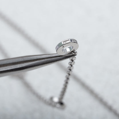 [Renovia Jewelry]PARENTESI NECKLACE SILVER DIAMOND