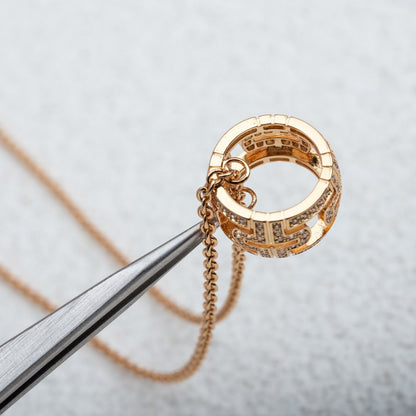 [Renovia Jewelry]PARENTESI NECKLACE PINK GOLD DIAMOND