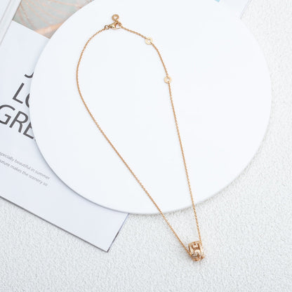 [Renovia Jewelry]PARENTESI NECKLACE PINK GOLD DIAMOND