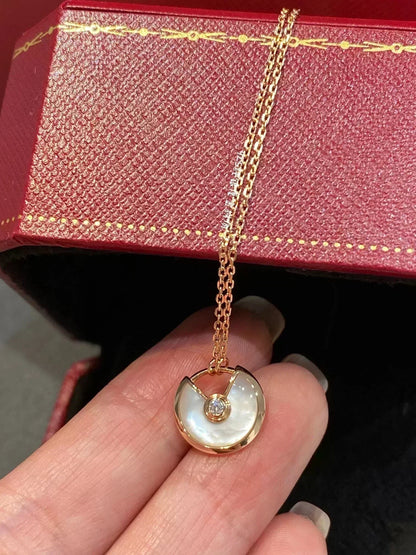 [Renovia Jewelry]AMULETTE ROSE GOLD MOP NECKLACE
