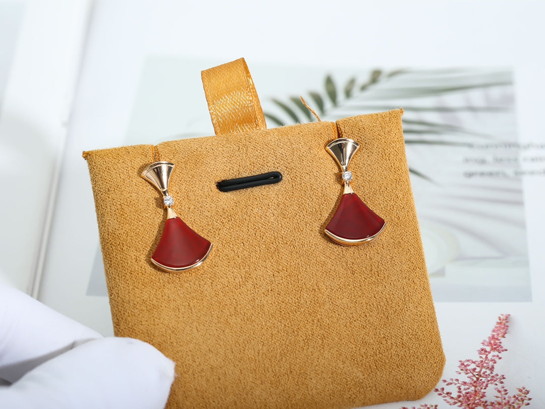 [Renovia Jewelry]DREAM Carnelian PINK GOLD EARRINGS