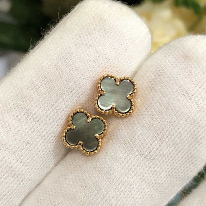 [Renovia Jewelry]CLOVER MINI GOLD EARRINGS