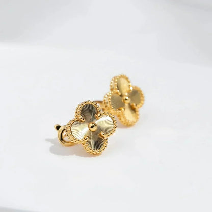 [Renovia Jewelry]CLOVER MEDIUM 1 MOTIFS LASER EARRINGS