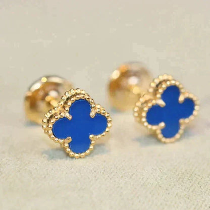 [Renovia Jewelry]CLOVER MINI 9.5MM TURQUOISE EARRINGS