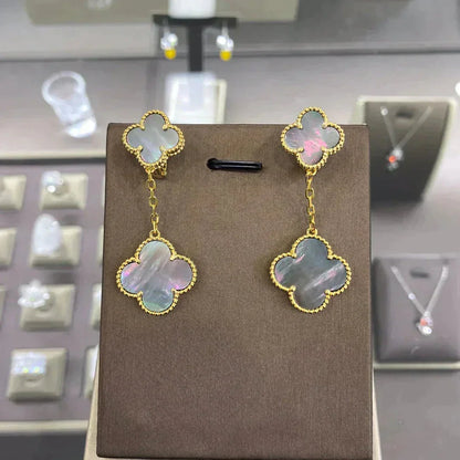 [Renovia Jewelry]CLOVER 2 MOTIFS  EARRINGS (MULTIPLE CHOICESC