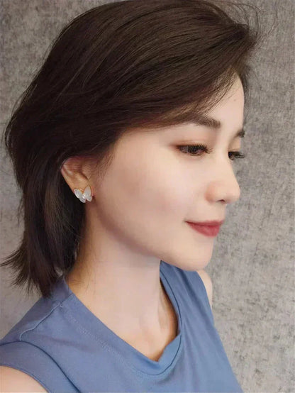 [Renovia Jewelry]BUTTERFLY MOP DIAMOND EARRINGS