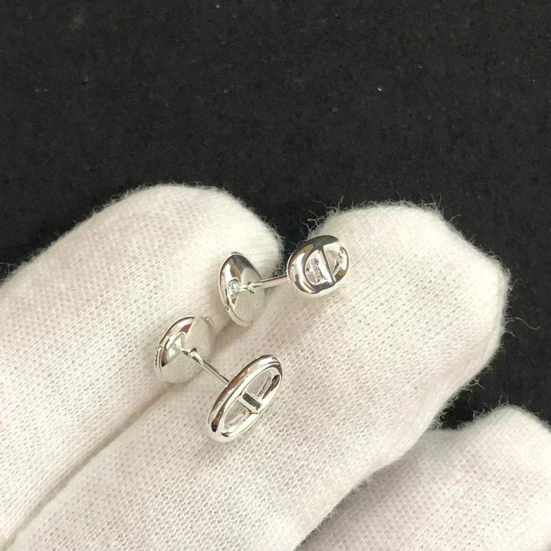 [Renovia Jewelry]CHAINE SMALL EARRINGS GOLD AND SILVER
